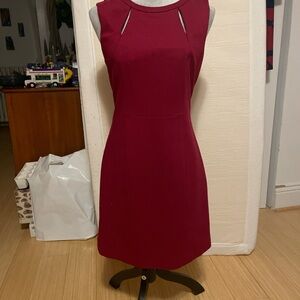 Crimson flirty Trina Turk minidress with cut outs